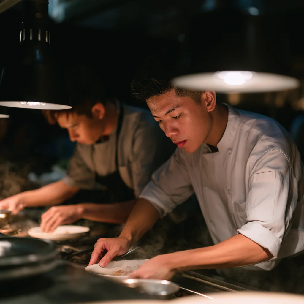 Cloud kitchen preparing orders