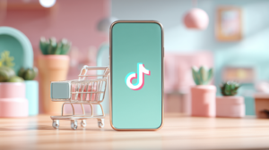 Smartphone screen showing TikTok Shop homepage with trending products
