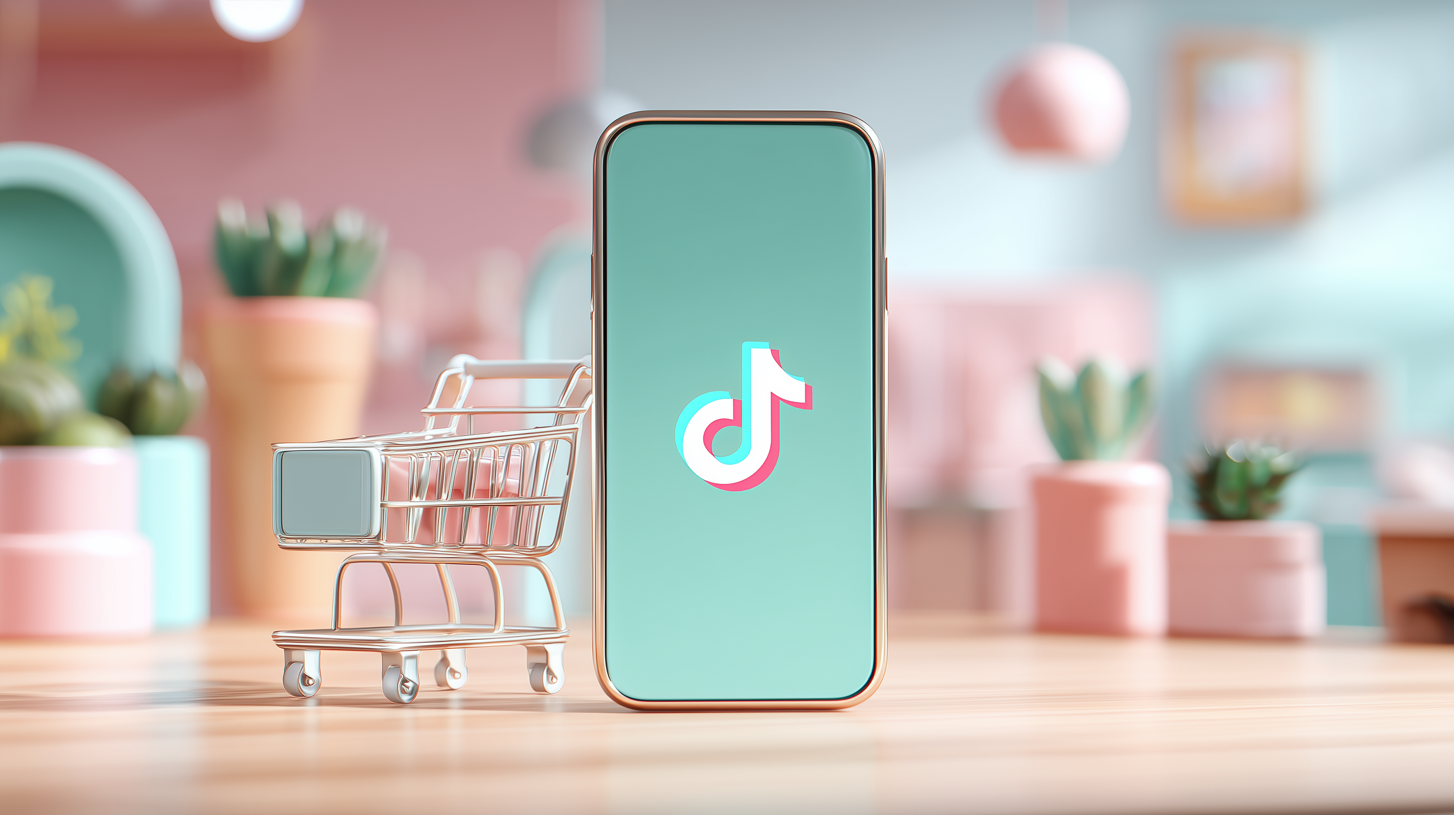 Smartphone screen showing TikTok Shop homepage with trending products